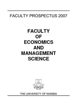 Faculty of Economics and Management Sciences - 2007