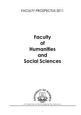 Faculty of Humanities and Social Sciences - 2011