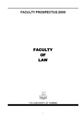 Faculty of Law - 2009