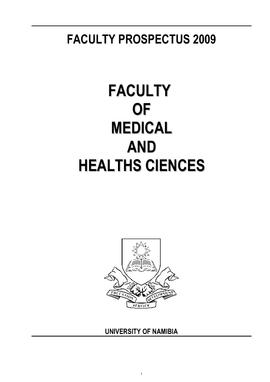 Medical and Health Sciences 2009