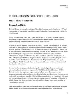 Henderson collection