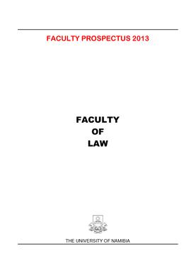 Faculty of Law - 2013