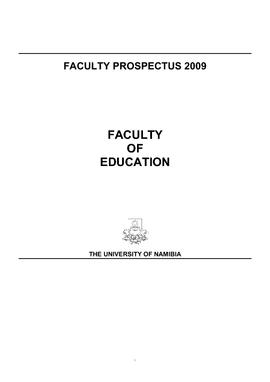 Faculty of Education 2009