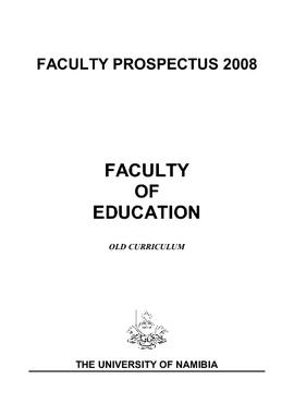 Faculty of Education - 2008