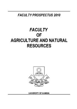 Faculty of Agriculture and Natural Resources 2010