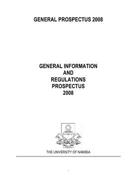 General Information and Regulations - 2008